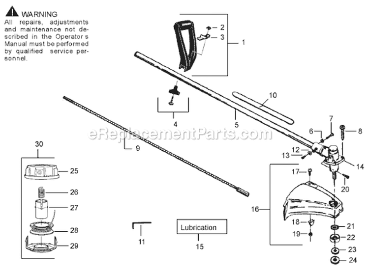 Page C Diagram and Parts List for SST45  Weed Eater Trimmer
